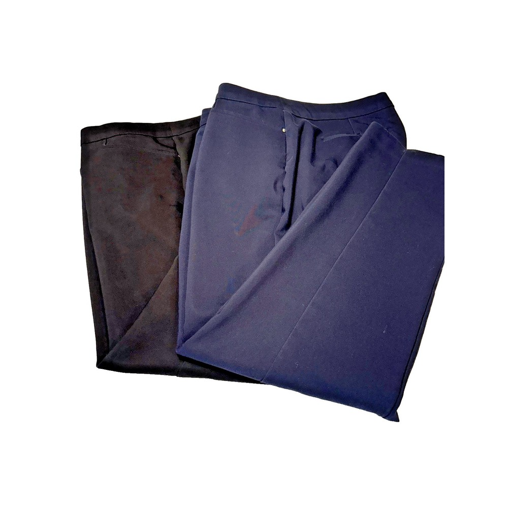 Two Pair Women's Raphella Curvy Pants Size 16 Ankle Pant Black and Navy